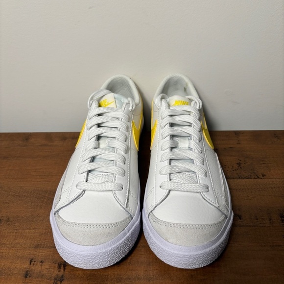 Nike Blazer Low ' 77 White / Yellow Womens Shoes 7Y / 8.5 Women Sneakers Shoes - Picture 4 of 8